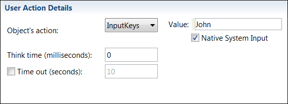 InputKeys action is used to simulate UI controls like edit boxes for example.